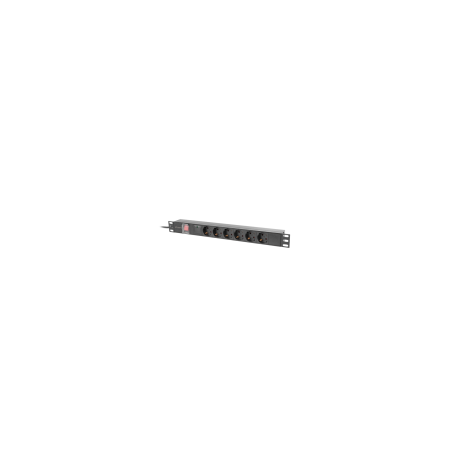 PDU-06F-0200-BK unidad de distribución de energía (PDU) 6 salidas AC 1U Negro