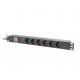 PDU-06F-0200-BK unidad de distribución de energía (PDU) 6 salidas AC 1U Negro