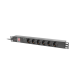 PDU-06F-0200-BK unidad de distribución de energía (PDU) 6 salidas AC 1U Negro