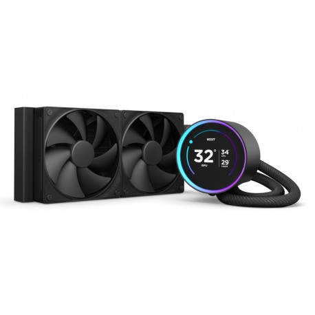 NZXT Kraken Elite 240 Sistema de refrigeración líquida todo en uno 12 cm Negro 1 pieza(s) - rl-kn24e-b2