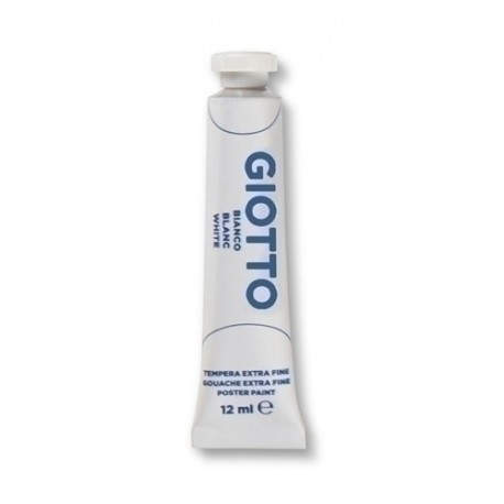 TEMPERA GIOTTO 12 ml (tubo)  BLANCO - Pack de 6 unidades