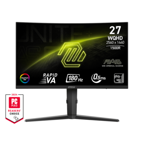 MSI MONITOR MAG 275CQRF QD E2. 27. CURVO 1500R. 2560X1440. 180HZ. NEGRO