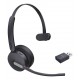WH64 Hybrid Mono UC Auriculares Inalámbrico Diadema Oficina/Centro de llamadas MicroUSB Bluetooth Negro