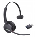 WH64 Hybrid Mono UC Auriculares Inalámbrico Diadema Oficina/Centro de llamadas MicroUSB Bluetooth Negro