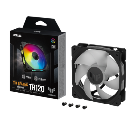 ASUS TUF Gaming TR120 ARGB Fan - Single Pack Carcasa del ordenador Ventilador 12 cm Negro