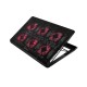 Laptop cooling pad 6 backlit fans 2000 RPM COS-01 almohadilla fría 43,9 cm (17.3) Negro, Rojo