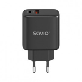 CARGADOR USB 3.0 DE CARGA RÁPIDA 30W SAVIO LA-06/B