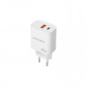 CARGADOR PARED 1XUSB-C PD 1xUSB-A/QC 20W BLANCO NANOCABLE