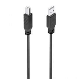 Cable USB 2.0 con Amplificador, Tipo A/M-B/M, Negro, 15m