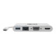 Tripp Lite U444-06N-HV4GU Adaptador USB 3.1 Gen 1 USB-C, 4K @30Hz - HDMI, VGA, USB-A y Gigabit Ethernet, Blanco