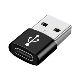 ADAPTADOR GEMBIRD USB AM A TIPO C HEMBRA, NEGRO