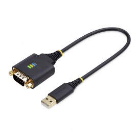 Cable Adaptador USB a Serie de 30cm - Retención COM - Conversor RS232 DB9 - FTDI