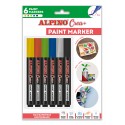 AR000250 rotulador para colorear Negro, Azul, Verde, Rojo, Blanco, Amarillo 6 pieza(s)