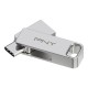 PNY DUO LINK unidad flash USB 256 GB USB Type-A / USB Type-C 3.2 Gen 1 (3.1 Gen 1) Acero inoxidable