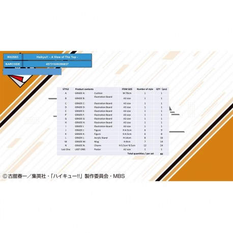 Ichiban kuji banpresto haikyu!! a view of the top lote 80 articulos