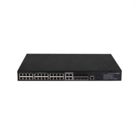 H3C S5130S-28S-PWR-EI L2 Ethernet Switch with 24*10/100/1000BASE-T PoE+ Ports(AC 185W) and 4*1G/10G BASE-X SFP Plus Ports,(AC)