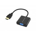 Conceptronic ABBY20B adaptador de cable de vídeo 0,25 m HDMI tipo A (Estándar) VGA (D-Sub) Negro