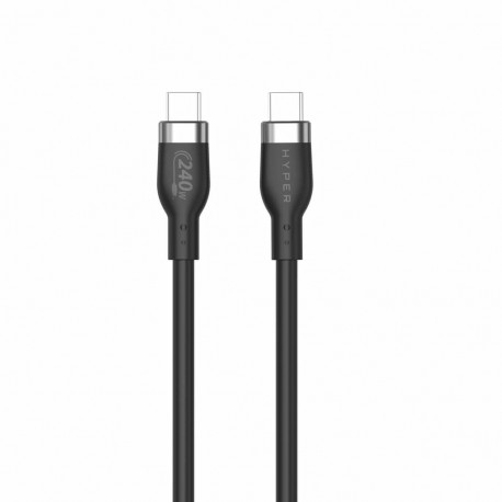 HYPER HJ4001BKGL cable USB 1 m USB 2.0 USB C Negro