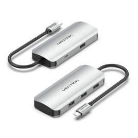 Vention Hub USB Tipo-C TNAHB/ 4xUSB/ 1xMicroUSB PD