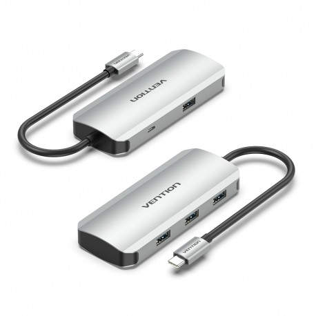 Vention Hub USB Tipo-C TNAHB/ 4xUSB/ 1xMicroUSB PD