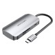 Vention Docking USB Tipo-C TNHHB/ 3xUSB/ 1xUSB Tipo-C PD/ 1xLector Tarjetas SD y MicroSD/ Gris