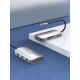 Vention Docking USB Tipo-C TNHHB/ 3xUSB/ 1xUSB Tipo-C PD/ 1xLector Tarjetas SD y MicroSD/ Gris