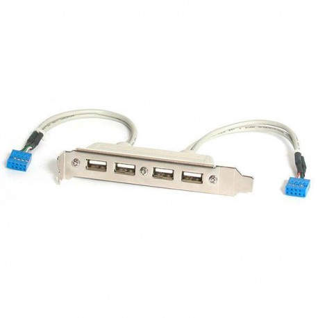 StarTech.com Cabezal Bracket de 4 puertos USB 2.0 con Conexi USBPLATE4