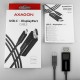 Axagon RVC-DPC adaptador de cable de vídeo 1,8 m USB Tipo C DisplayPort Negro