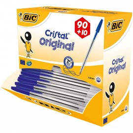 BIC - BIC Cristal Azul Bolígrafo Medio 100 pieza(s) - 942910