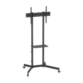 AISENS - Soporte De Suelo Con Rueda, Bandeja Para DVD Para Monitor/TV 45kg De 37-70, Negro - FT70TE-333