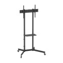 AISENS - Soporte De Suelo Con Rueda, Bandeja Para DVD Para Monitor/TV 45kg De 37-70, Negro - FT70TE-333