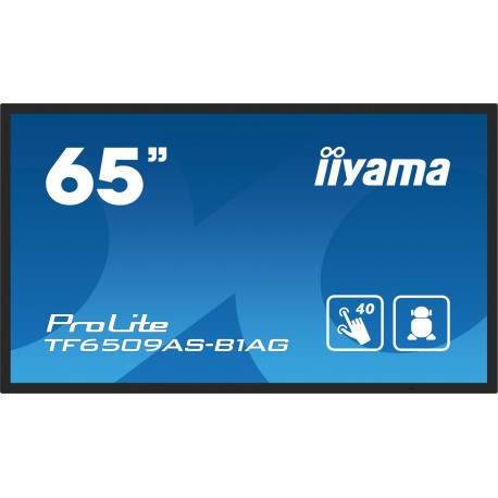 iiyama TF6539AS-B1AG Pantalla plana para señalización (64.5'') LED 500 cd / m² 4K Ultra HD Negro