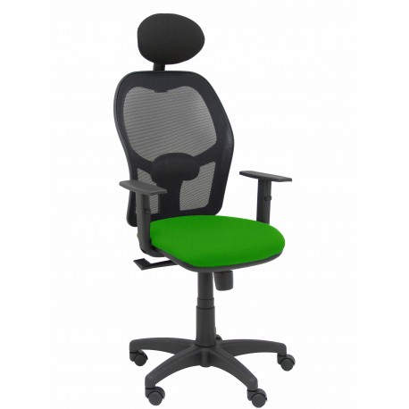 Silla Alocén malla negra verde - 345SM840B15B10CRNC