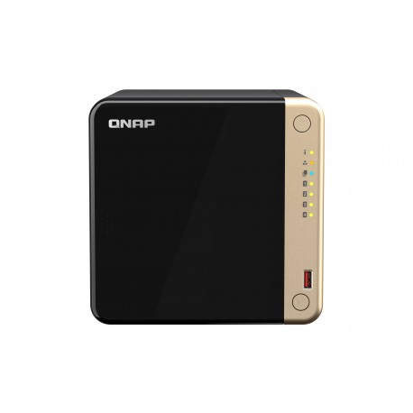 QNAP TS-464 NAS CeleronN5095 8 GB DDR4 32 TB Negro, Oro - TS-464-8G_4X8TB
