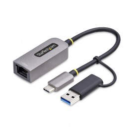 StarTech.com Adaptador USB-C a Ethernet con Dongle USB-A - Cable Integrado de 15cm - C21GA-USB-ETHERNET