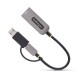 StarTech.com Adaptador USB-C a Ethernet con Dongle USB-A - Cable Integrado de 15cm - C21GA-USB-ETHERNET