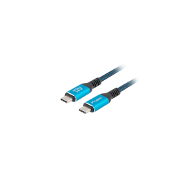 CABLE USB-C 4.0 LANBERG MACHO/MACHO 2M 240W 8K 60HZ NEGRO/AZUL