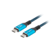CABLE USB-C 4.0 LANBERG MACHO/MACHO 1M 240W 8K 60HZ NEGRO/AZUL