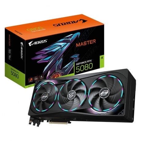 GIGABYTE AORUS GeForce RTX 5080 MASTER 16G Tarjeta Gráfica - 16GB GDDR7