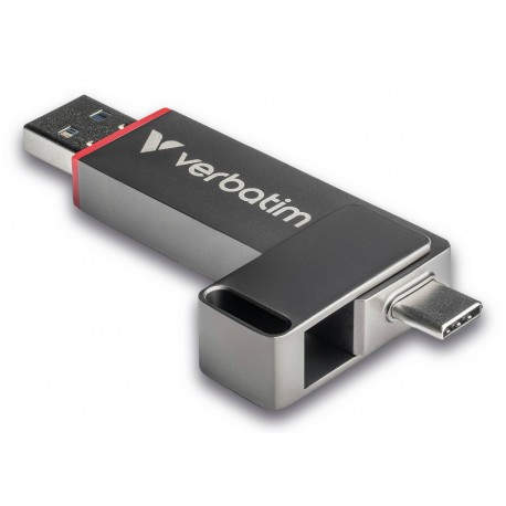 VERBATIM - Verbatim Dual QuickStick unidad flash USB 1 TB USB Type-A / USB Type-C 3.2 Gen 1 (3.1 Gen 1) Gris - 32043