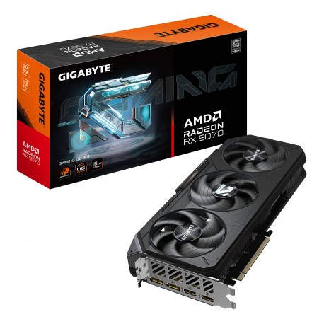 GIGABYTE Radeon RX 9070 GAMING OC 16G Tarjeta Gráfica - 16GB GDDR6, 256 bits