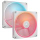 CORSAIR - Corsair iCUE LINK LX140-R RGB Carcasa del ordenador Ventilador 14 cm Blanco 2 pieza(s) - co-9051056-ww