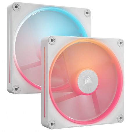 CORSAIR - Corsair iCUE LINK LX140-R RGB Carcasa del ordenador Ventilador 14 cm Blanco 2 pieza(s) - co-9051056-ww