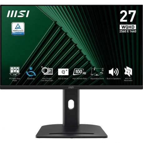 MSI Pro MP275QPG pantalla para PC 68,6 cm (27'') 2560 x 1440 Pixeles Wide Quad HD LCD Negro