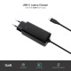 TooQ Cargador de portátil GAN USB-C PD 45W, Negro