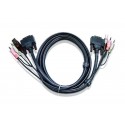 Aten 2L7D03UI cable para video, teclado y ratón (kvm) Negro 3 m