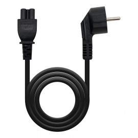 Nanocable Cable de Alimentación Trébol, CEE7 acodado/M-C5/H, Negro, 3 m