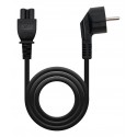 Nanocable Cable de Alimentación Trébol, CEE7 acodado/M-C5/H, Negro, 2 m