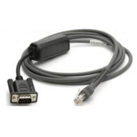 Zebra CBA-R10-S07ZBR cable de serie Negro 2,13 m DB9 RJ-45
