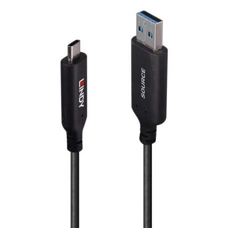 Lindy 43395 cable USB USB 3.2 Gen 1 (3.1 Gen 1) 10 m USB A USB C Negro